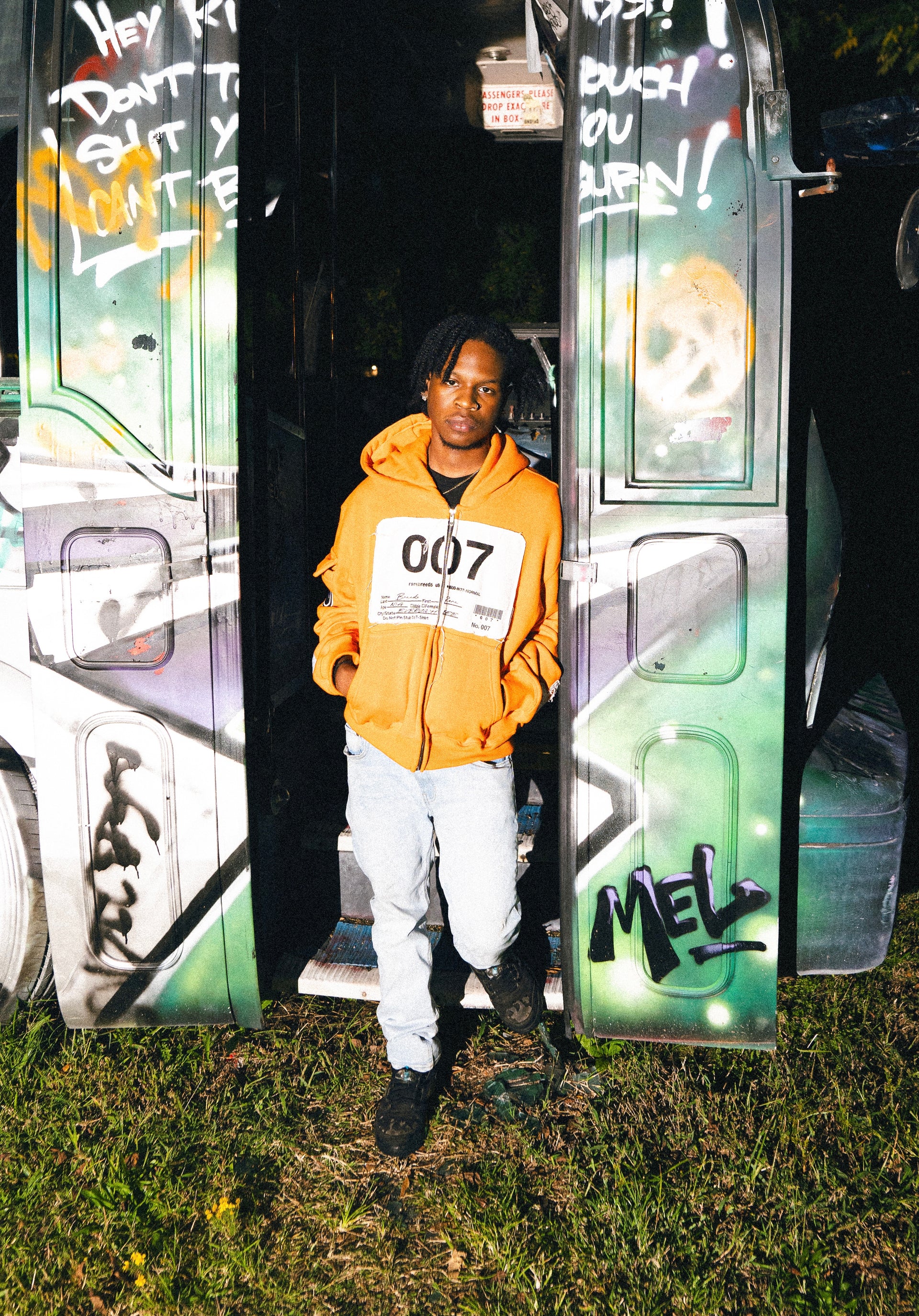 ORANGE “007” ZIP UP