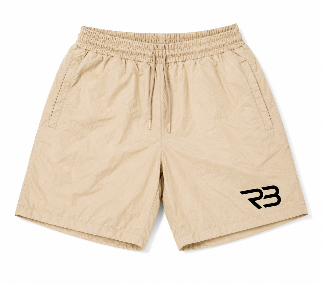 Beige SS26 Track Shorts